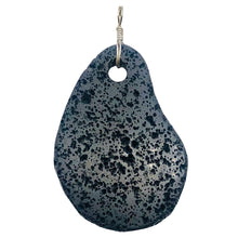 Load image into Gallery viewer, Meteorite Carved Sterling Silver Pendant | 1 Pendant | Black | 2 1/2" Long |
