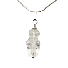 Load image into Gallery viewer, Quartz Goddess of Willendorf Sterling Silver Pendant |1.38" Long | Clear |