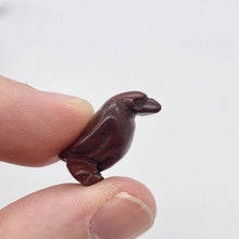 Load image into Gallery viewer, March of The Penguins 2 Carved Brecciated Jasper Beads | 21.5x12.5x11mm | Red - PremiumBead Alternate Image 8