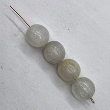 Load image into Gallery viewer, Chatoyant Light Seafoam Green Faceted Kunzite Beads | 9mm | 4 Beads |