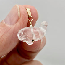 Load image into Gallery viewer, Clear Quartz Whale and 14K Gold Filled Pendant | 1" Long | Clear| Whale| 1each | - PremiumBead Alternate Image 3
