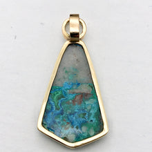 Load image into Gallery viewer, Natural Azurite Malachite 14K Gold Pendant with Moonstone - PremiumBead Alternate Image 5