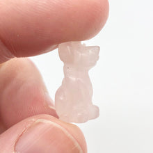 Load image into Gallery viewer, Faithful 2 Rose Quartz Hand Carved Dog Beads | 20x12x10mm | Pink - PremiumBead Alternate Image 4