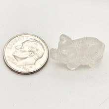 Load image into Gallery viewer, Carved Quartz Pig Semi Precious Gemstone Bead Figurine! | 21x13x9.5mm | Clear
