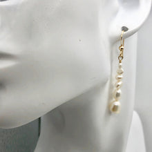 Load image into Gallery viewer, Asymmetrical Freshwater Pearl 14K Gold Filled Drop/Dangle Earrings| 2 " Drop|