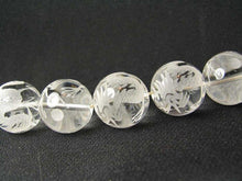 Load image into Gallery viewer, 1 Spectacular Hand Etched Dragon Phoenix Natural Quartz 18mm 10637 | 18mm | Clear - PremiumBead Alternate Image 3