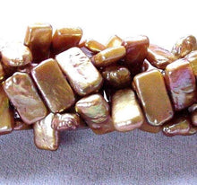 Load image into Gallery viewer, 4 Burning Bronze Rectangle Coin FW Pearls 4460 - PremiumBead Alternate Image 2