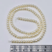 Load image into Gallery viewer, Natural Creamy White High Luster 4x3mm Freshwater Pearl Strand 103127
