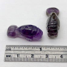 Load image into Gallery viewer, Grace Carved Amethyst Manatee Bead Figurine | 27x10x12mm | Purple - PremiumBead Alternate Image 9
