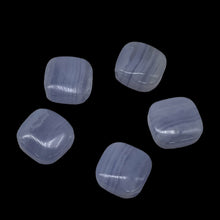 Load image into Gallery viewer, 5 Passion Blue Lace Agate 10x10x4mm Diamond Beads 009374