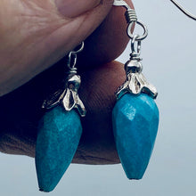 Load image into Gallery viewer, Charming Designer Natural Untreated Kingman Turquoise Earrings Sterling Silver - PremiumBead Alternate Image 3