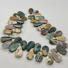 Load image into Gallery viewer, Ocean Jasper Ridged 25x15x5mm Teardrop Bead Half Strand 004591HS - PremiumBead Alternate Image 2