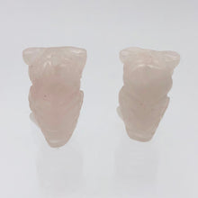 Load image into Gallery viewer, 2 Wisdom Carved Rose Quartz Owl Beads | 21.5x12x9.5mm | Pink - PremiumBead Alternate Image 10