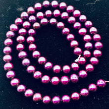 Load image into Gallery viewer, Fresh Water Pearl Strand Round | 5 mm | Magenta Purple | 75 Beads |
