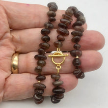 Load image into Gallery viewer, Moonstone 14K Gold Filled Knotted Nugget Necklace | 21 Inch | Purple |