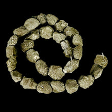 Load image into Gallery viewer, Pyrite Crystals Strand | 21x18x12 20 14x14x14mm | Silver Gold | 28 Beads |