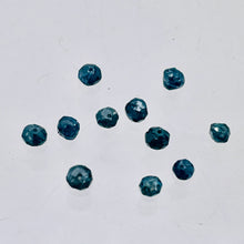 Load image into Gallery viewer, Blue Diamond Faceted Roundel Beads | 2.5-2mm | 11 Beads | ~1.0 carat |10597B