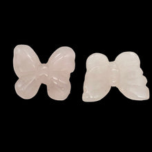 Load image into Gallery viewer, Flutter 2 Carved Rose Quartz Butterfly Beads | 21x17x5mm | Pink