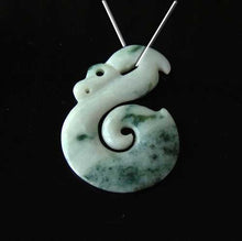 Load image into Gallery viewer, Carved Flowering Jade 'Dawn Treader' Bead Pendant 7739B - PremiumBead Alternate Image 3