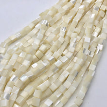 Load image into Gallery viewer, Mother of Pearl Cube 6x6x6mm Bead Strand - PremiumBead Alternate Image 6