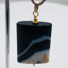 Load image into Gallery viewer, Semi Precious Stone Jewelry Sardonyx Agate Pendant Necklace 14Kgf | 1 3/4" Long|