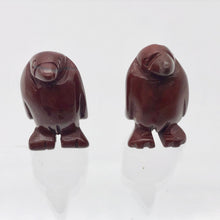 Load image into Gallery viewer, March of The Penguins 2 Carved Brecciated Jasper Beads | 21.5x12.5x11mm | Red - PremiumBead Alternate Image 6