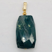 Load image into Gallery viewer, Bloodstone 14K Gold Filled Drop Pendant | 1 1/2" Long | Green/Gold | 1 Pendant |