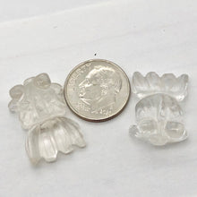 Load image into Gallery viewer, Swimmin' 2 Carved Animal Quartz Goldfish Beads | 20x14x8mm | Clear
