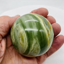 Load image into Gallery viewer, Serpentine Banded 312g Sphere | 2.5" | Green White | 1 Sphere |