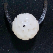 Load image into Gallery viewer, Intricately Carved White Jade 16mm Round Bead 10651 | 16mm | White - PremiumBead Primary Image 1