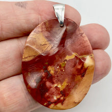 Load image into Gallery viewer, Mustard Mookaite 50mm Oval Sterling Silver Pendant - PremiumBead Alternate Image 9