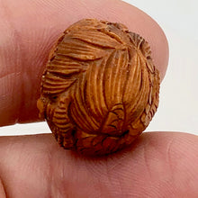Load image into Gallery viewer, Hand Carved Boxwood Happy Dragon Ojime Netsuke Bead | 19mm | | 19mm | Brown - PremiumBead Alternate Image 6