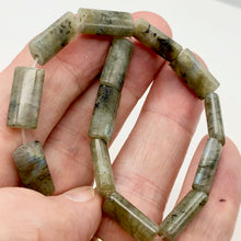 Load image into Gallery viewer, Labradorite Flat 15x8 Tube 8 Inch Bead Strand for Jewelry Making | 13 Beads | - PremiumBead Alternate Image 2