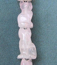 Load image into Gallery viewer, Adorable! 2 Rose Quartz Sitting Carved Cat Beads | 21x14x10mm | Pink - PremiumBead Alternate Image 11
