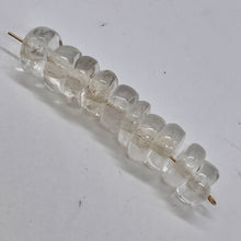 Load image into Gallery viewer, Quartz Crystal Polished Roundel Beads | 11x4mm | Clear | 10 Beads |
