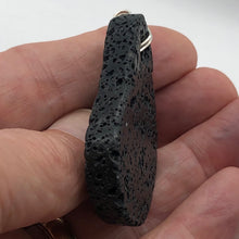 Load image into Gallery viewer, Meteorite Carved Sterling Silver Pendant | 1 Pendant | Black | 2 1/2" Long |