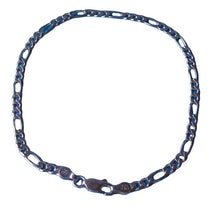 Load image into Gallery viewer, Italian 9.5" Medium Figaro (5.7 Grams) Solid Sterling Silver Bracelet 10057