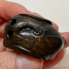 Load image into Gallery viewer, Carved Frogs On A Lily Pad Teak Ojime/Netsuke Bead - PremiumBead Alternate Image 6