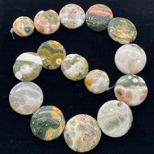 Load image into Gallery viewer, Ocean Jasper Graduated Round | 21x9 to 32x9 mm | Multi-color | 15 Beads