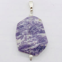Load image into Gallery viewer, Purple Flower Sodalite Sterling Silver Pendant | Purple/White | 2 1/4" Long |