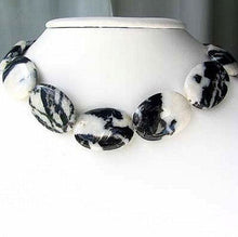 Load image into Gallery viewer, 1 Black & White Zebra Agate Oval Bead 008612 - PremiumBead Alternate Image 4