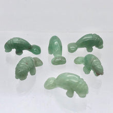 Load image into Gallery viewer, Grace 2 Carved Green Aventurine Manatee Beads | 21x11x9mm | Green - PremiumBead Alternate Image 8