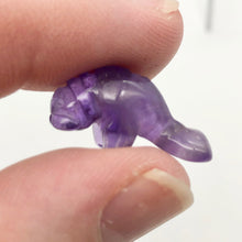 Load image into Gallery viewer, Grace 2 Carved Purple Amethyst Manatee Beads | 21x11x9mm | Purple - PremiumBead Alternate Image 2