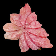 Load image into Gallery viewer, 140ct Peruvian Opal Flower Pendant Bead | 85x70x5 | Pink Black | 1 Bead |