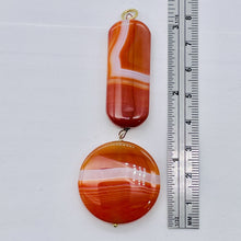 Load image into Gallery viewer, Sardonyx 14K Gold Filled Dangle Pendant | 2 1/4" Long | Orange/White | 1 Pendant