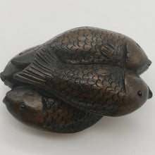 Load image into Gallery viewer, Carved & Signed Fish Dark Teak Ojime/Netsuke Bead - PremiumBead Alternate Image 3