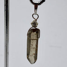 Load image into Gallery viewer, Smoky Quartz Sterling Silver Crystal | 1 1/2" Long | Smoky Clear | 1 Pendant |