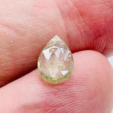 Load image into Gallery viewer, Sapphire 1.5ct Flat Faceted Briolette Pendant Bead | 9x6x3mm | Pale Green | 1 |