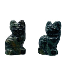 Load image into Gallery viewer, Adorable! 2 Kambaba Jasper Sitting Cat Beads