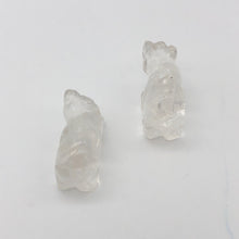 Load image into Gallery viewer, 2 Hand Carved Natural Quartz Bear Beads | 20x13x9.5mm | Clear - PremiumBead Alternate Image 7